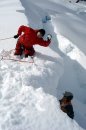 practicing crevasse rescue on the Iso Glacier, Mt Aspiring area