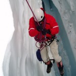 Craig doing some "prussiking" as part of the crevasse rescue training