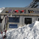 alpine hut ski touring
