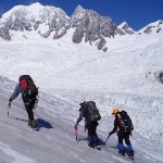 short roping on a mountain guiding course