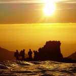 mountain guiding course sunset
