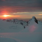 Alpine sunset from 2400m